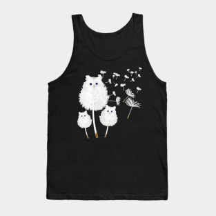 Cat Dandelion Flower Cat Lover Gift Tank Top